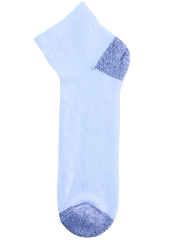 12 Pairs Thick Cotton Sports Athletic Socks Classic White Grey Low Cut Ankle Quarter All Seasons Size 10-13 with Arch Support Cushioned Soles for Baseball Basketball Bodybuilding Cycling Football Gym Training