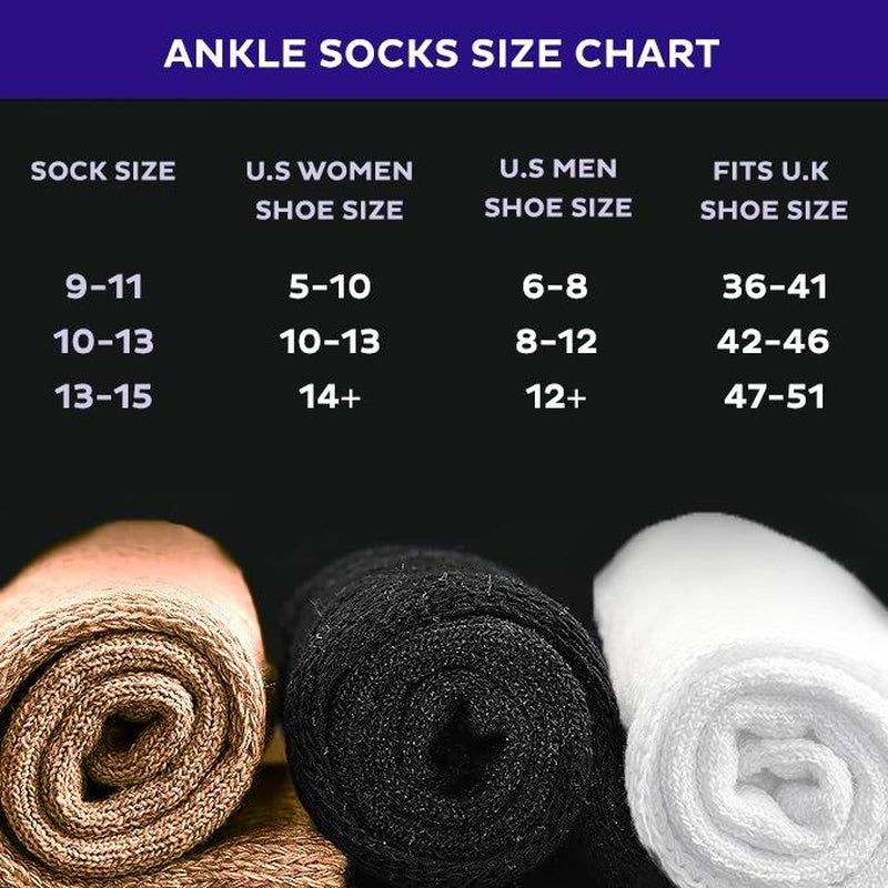 12 Pairs Thick Cotton Sports Athletic Socks Classic White Grey Low Cut Ankle Quarter All Seasons Size 10-13 with Arch Support Cushioned Soles for Baseball Basketball Bodybuilding Cycling Football Gym Training